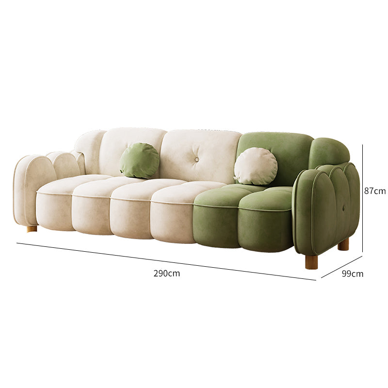 Baby Plush Sofa/White Green/Color Matching/Lace Design/290