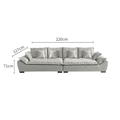 Off-White /Grey Matte Fabric Sailboat Sofa