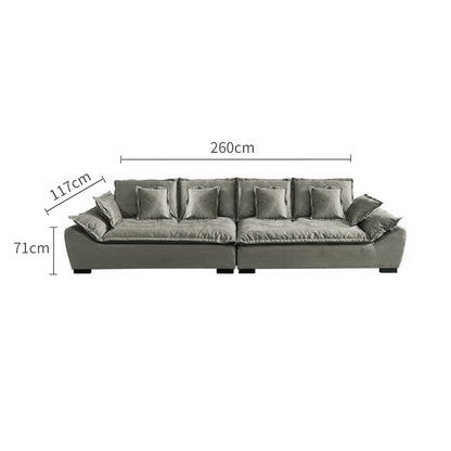 Off-White /Grey Matte Fabric Sailboat Sofa
