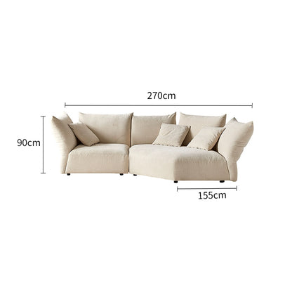 Chenille Corner Sofa Modular Sofa Petal Corner Sofa