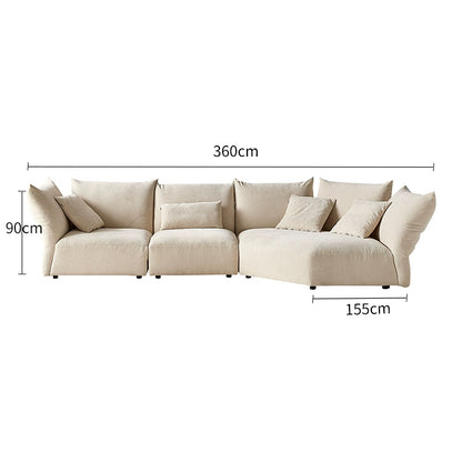 Chenille Corner Sofa Modular Sofa Petal Corner Sofa