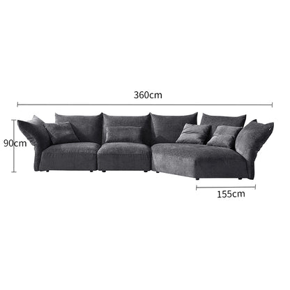 Chenille Corner Sofa Modular Sofa Petal Corner Sofa