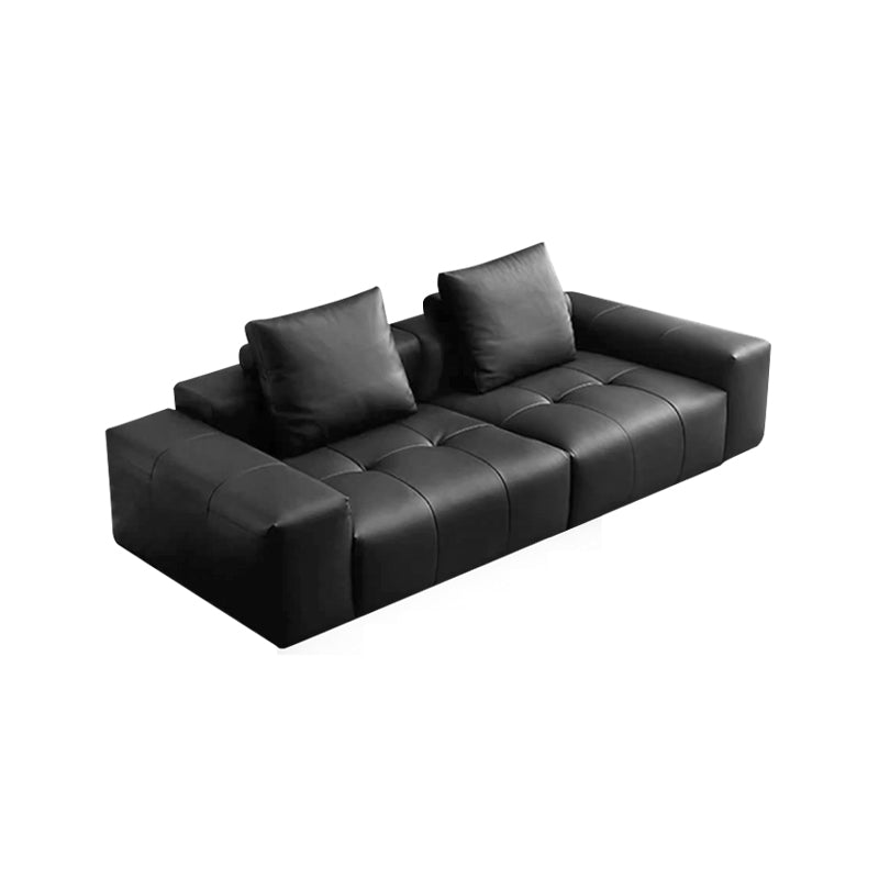 Pre Sale Genuine Leather Pixel-Style Sofa Black
