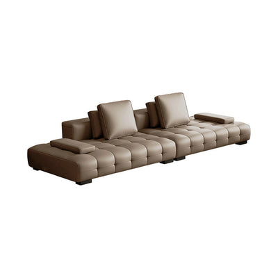 Genuine Leather Lawrence Sofa Khaki Brown