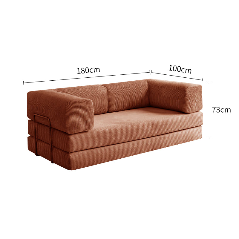 Corduroy Modular Foldable Sofa Bed