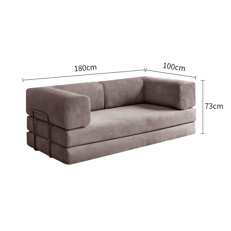 Corduroy Modular Foldable Sofa Bed