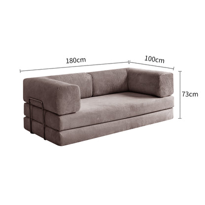 Corduroy Modular Foldable Sofa Bed