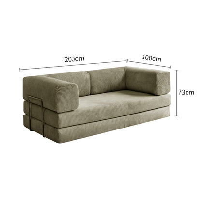 Corduroy Modular Foldable Sofa Bed