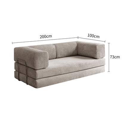 Corduroy Modular Foldable Sofa Bed