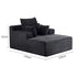 Black Corduroy Single Seater Sofa
