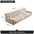 Milky White Chenille Straight 3-4 Seater Sofa