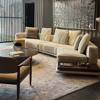 High-End Custom Horizon Sofa with Wooden Coffee Table Model 320