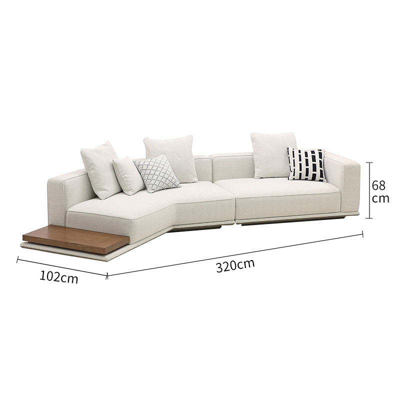 High-End Custom Horizon Sofa with Wooden Coffee Table Model 320