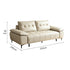 Pre sale Beige eco-leather electric sofa bed