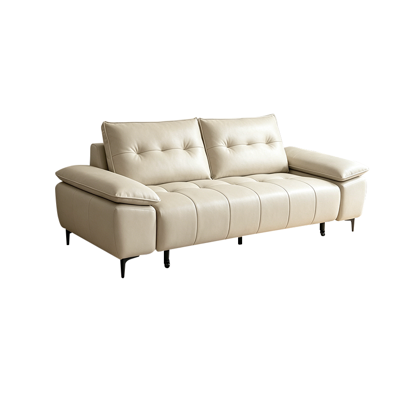 Pre sale Beige eco-leather electric sofa bed