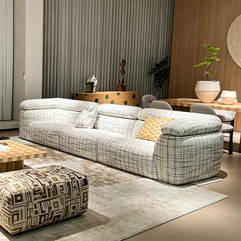Italian Retro Straight 2-Seater Premium Chenille Sofa