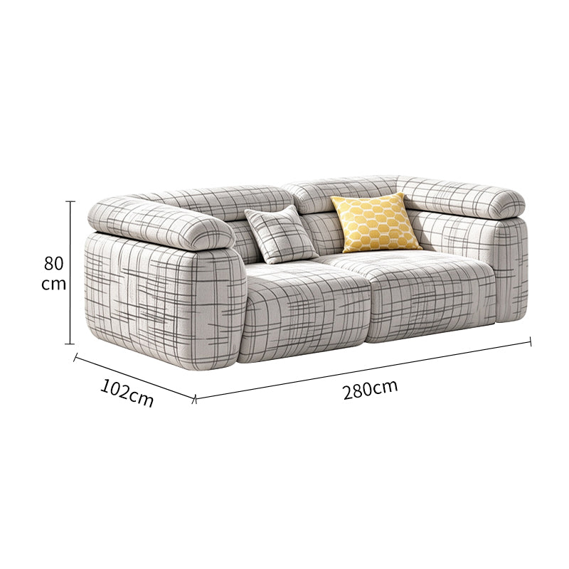 Italian Retro Straight 2-Seater Premium Chenille Sofa
