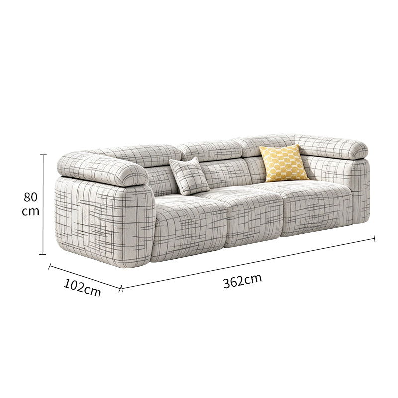 Italian Retro Straight 2-Seater Premium Chenille Sofa