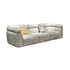 Pre Sale Italian Retro Straight Two-Section High-End White Striped Knitted Fabric Sofa