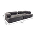 Dark Gray Premium Matte Chenille Italian Modular Straight Block Sofa