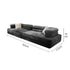Pre Sale Italian-style straight high-end dark gray knitted fabric sofa with movable backrest