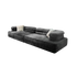 Pre Sale Italian-style straight high-end dark gray knitted fabric sofa with movable backrest