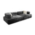 Pre Sale Italian-style straight high-end dark gray knitted fabric sofa with movable backrest