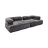 Dark Gray Premium Matte Chenille Italian Modular Straight Block Sofa