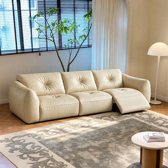 Nuomici Top-grain Premium Top-Grain Leather Half-Leather Power Recliner Sofa Model 300