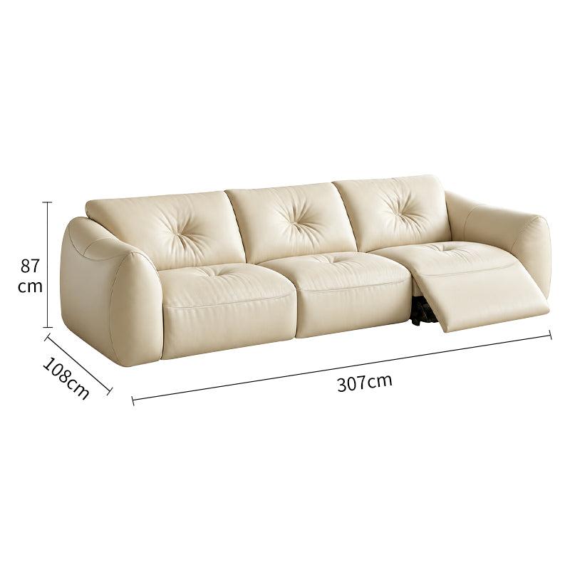 Nuomici Top-grain Premium Top-Grain Leather Half-Leather Power Recliner Sofa Model 300