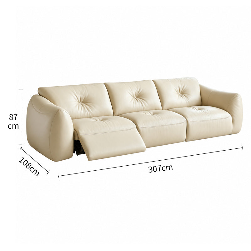 Nuomici Top-grain Premium Top-Grain Leather Half-Leather Power Recliner Sofa Model 300