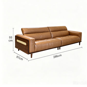 Pre Sale Brown cowhide leather Xingyue sofa four-seater model 280