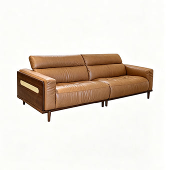 Pre Sale Brown cowhide leather Xingyue sofa four-seater model 280