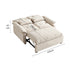White Velvet 2-in-1 Sofa Bed – Cream Style