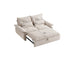 White Velvet 2-in-1 Sofa Bed – Cream Style