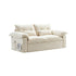 White Velvet 2-in-1 Sofa Bed – Cream Style