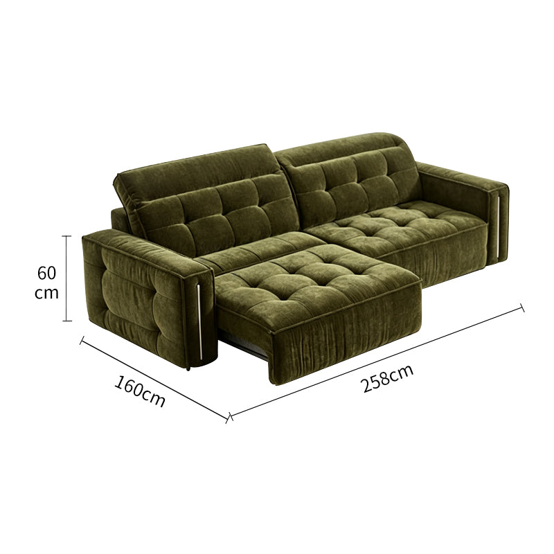 Chenille Sugar Cube Extendable Electric Sofa Bed