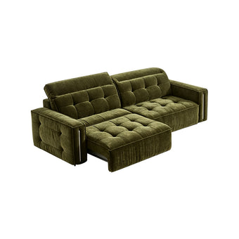 Chenille Sugar Cube Extendable Electric Sofa Bed