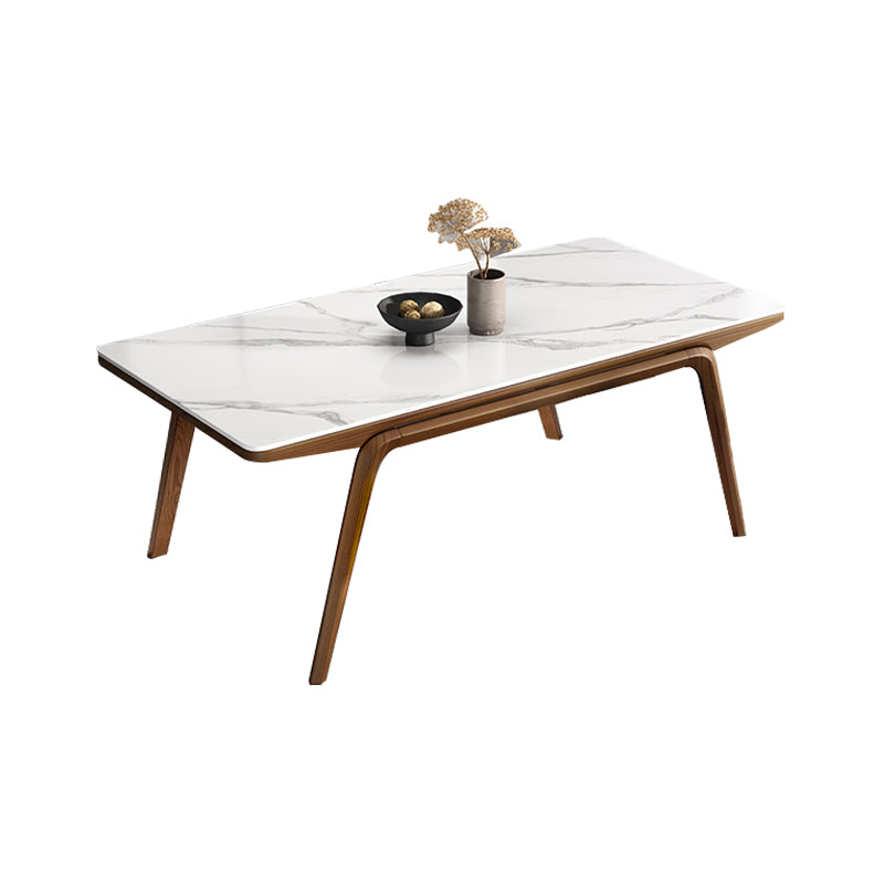 Bright Snow Mountain White Rock Board Dining Table