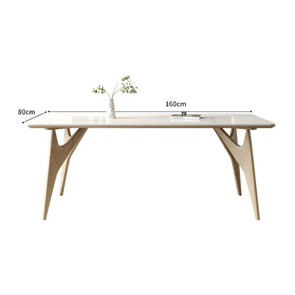 Pre-sale Shiny Snowy Mountain White Rock Bird Dining Table/No Chairs