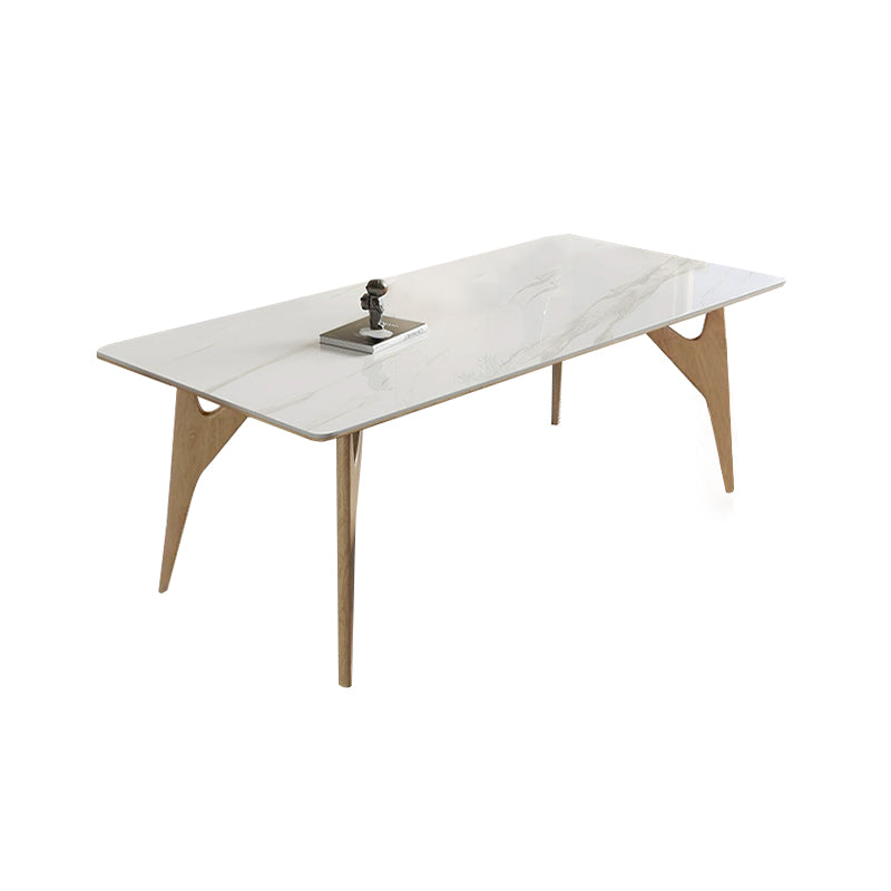 Shiny Snowy Mountain White Rock Bird Dining Table