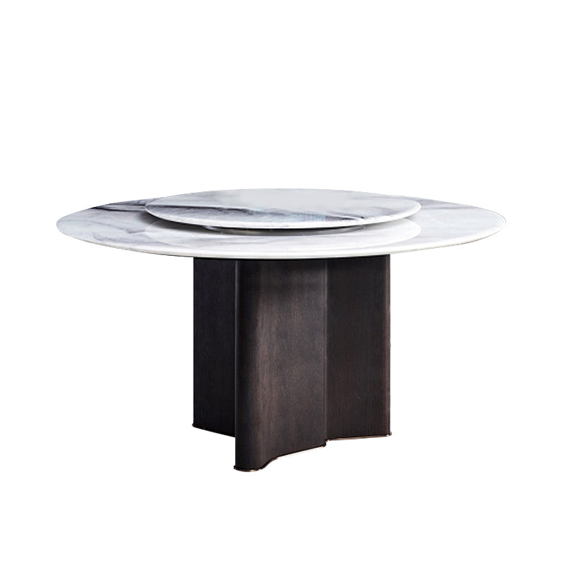 Microcrystalline Stone Table with Walnut Base 150