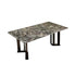 Platinum Diamond Luxury Stone V-Shaped Color-Blocking Leg Dining Table/140/160/180