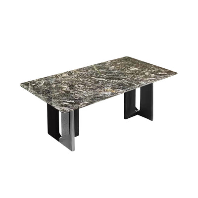Platinum Diamond Luxury Stone V-Shaped Color-Blocking Leg Dining Table/200