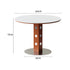 Solid Wood Round Dining Table with Stone Panel Top