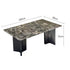 Pre Sale Platinum Diamond  Luxury Stone Large Benz Leg Dining Table