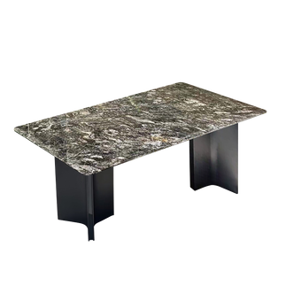 Pre Sale Platinum Diamond  Luxury Stone Large Benz Leg Dining Table