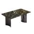 Pre Sale Naqiu Green luxury stone arched carbon steel mirror-finish leg dining table