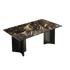 Pre Sale Radiant Galaxy Luxury Stone and Black Wood Color-Block Dining Table