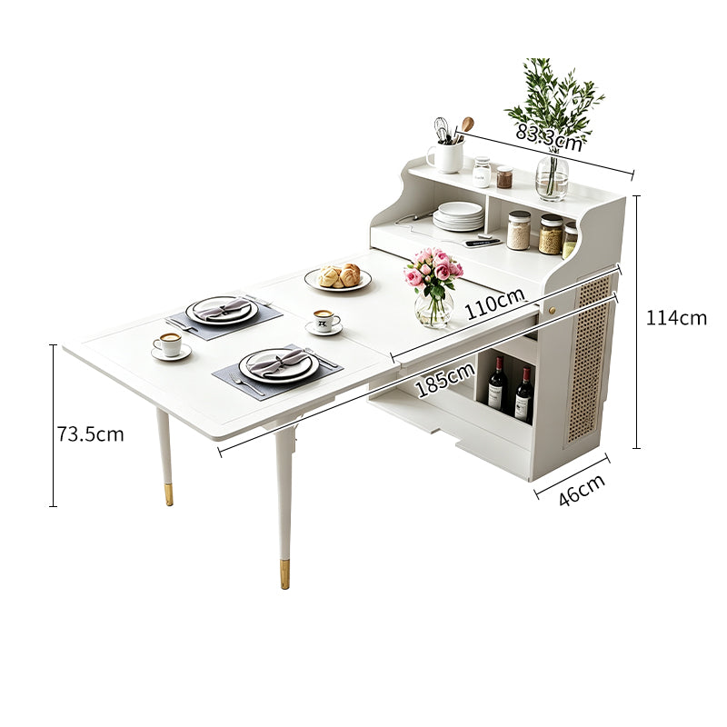 Peninsula Multifunctional Storage Folding Dining Table & Sideboard